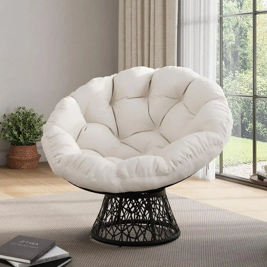 Chaise Papasan 37 pouces avec structure en acier robuste 360 °