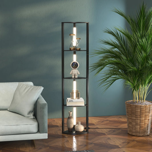 HOMCOM Lampadaire sur pied salon